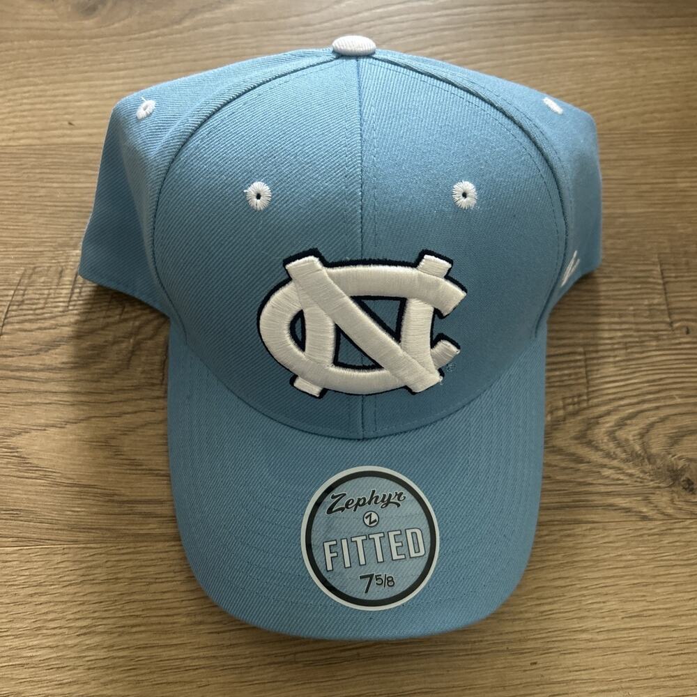 North Carolina Tar Heels Hat Fitted XL Zephyr Blue NCAA University UNC 7 5/8